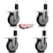 Service Caster 5'' Black Poly Swivel 1-5/8'' Expanding Stem Caster Set Total Lock Brake, 4PK SCC-EXTTL20S514-PPUB-BLK-158-4 - alternate 2